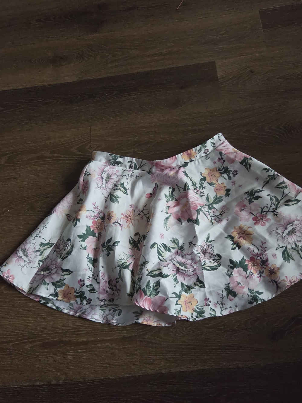 City Studio Women's Floral Print Ruffle Lined Skirt Size 13